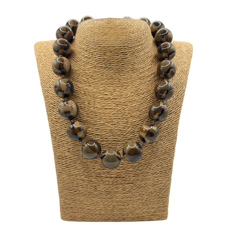 Collana sfere in Resina Multicolor Brown