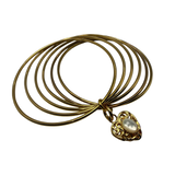 Bracciale 6 fili Lanterna Cuore Madreperla