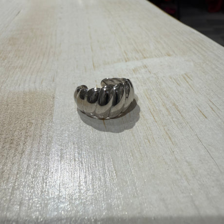 Anello Fascia lucida Croissant Argento925