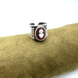Anello Cammeo Cuore Sacro Argento925 Bordeaux