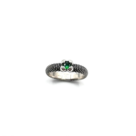Anello Nagini puntinato pietra Verde Argento925