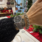 Bracciale Maglia Rolò Alluminio lucida