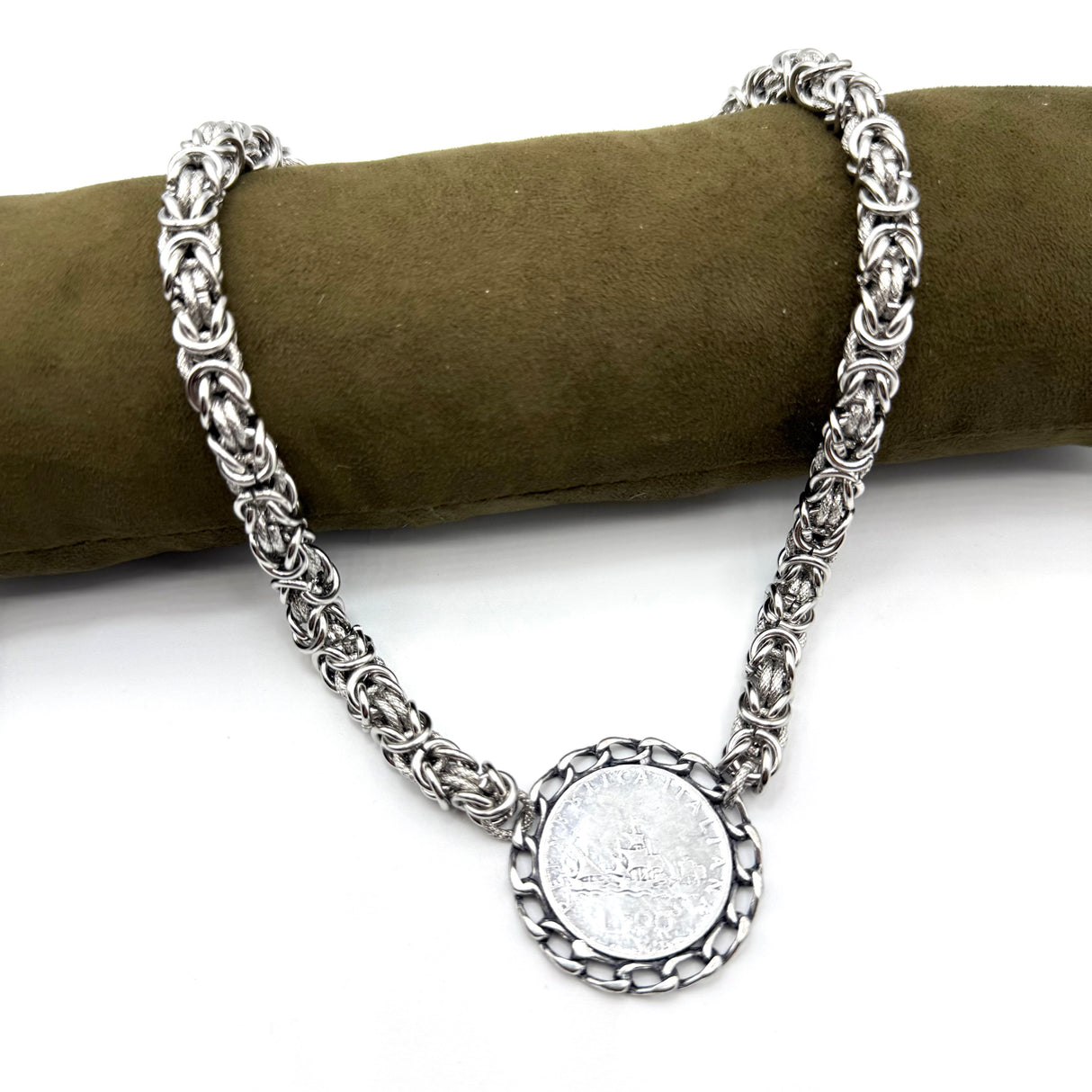 Collana Bizantina con Moneta 500 Lire