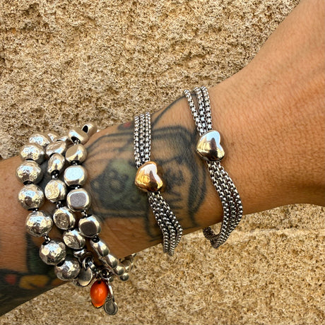 Bracciale pepita cuore Acciaio inossidabile