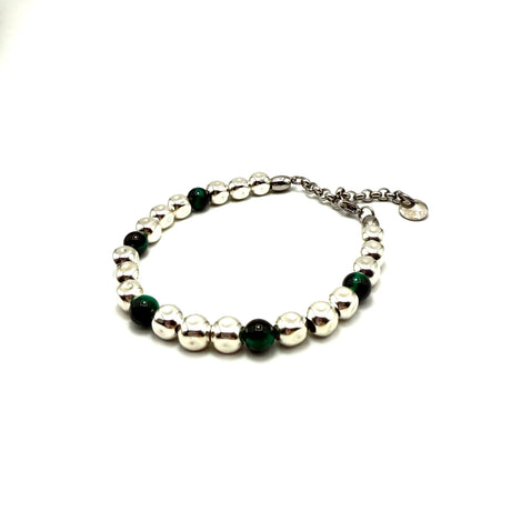 Bracciale Pepite Cubo Argento925 e Occhio di Tigre