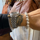 Bracciale Sfere ritorte big Argento925 Corno