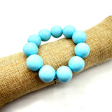 Bracciale sfere in Resina Turchese
