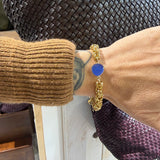 Bracciale Bizantina Dorata e pietra centrale
