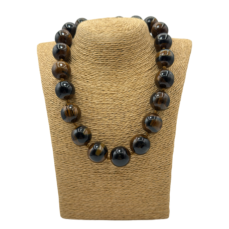 Collana sfere in Resina Occhio di Tigre 2