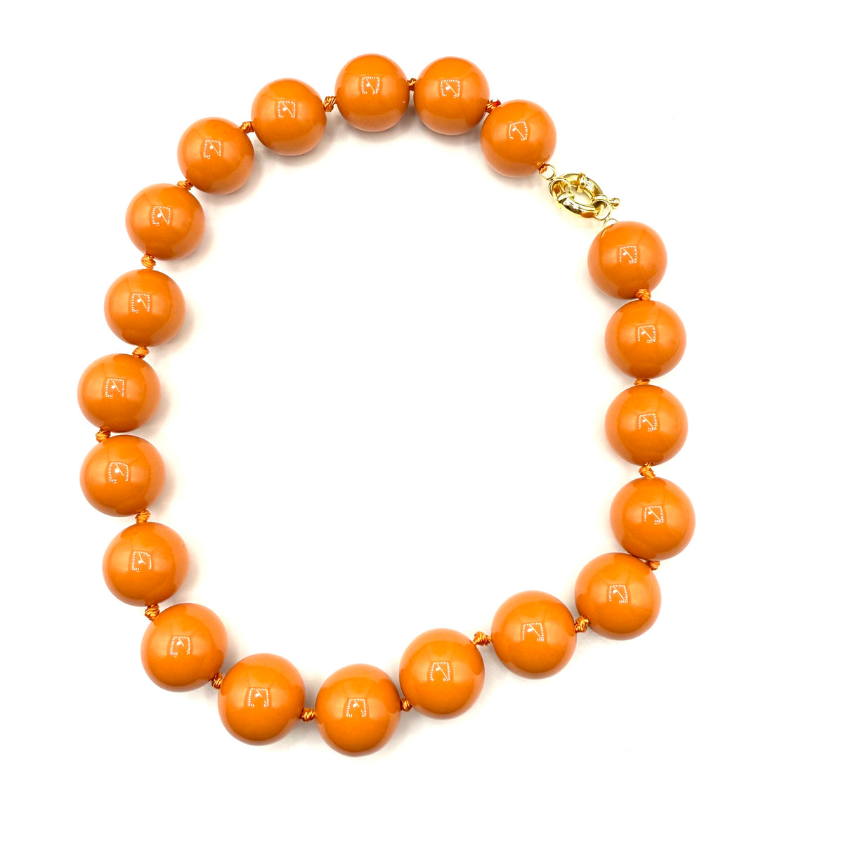 Collana sfere in Resina Arancio
