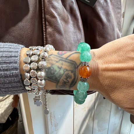 Bracciale Agata Verde e Corone