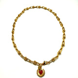 Collana maglia Staffa Gold e cuore sacro