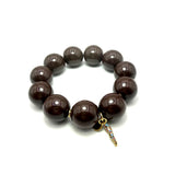 Bracciale resina Testa di moro con charms Corno Multicolor