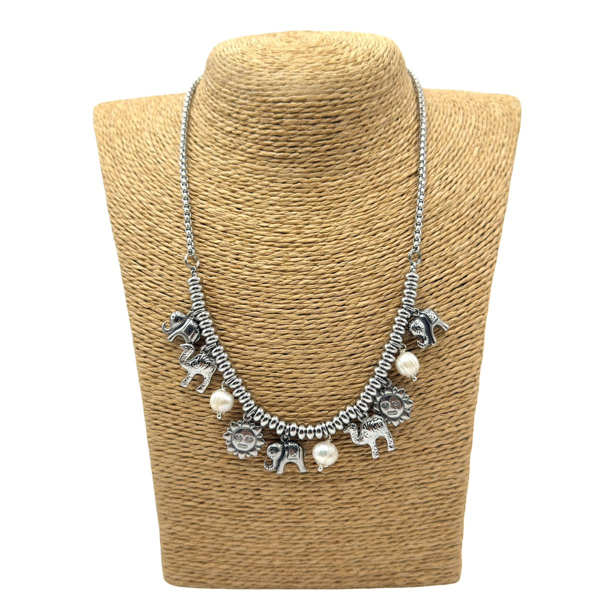 Collana Lucky Rainbow Cammello, Sole, Elefante