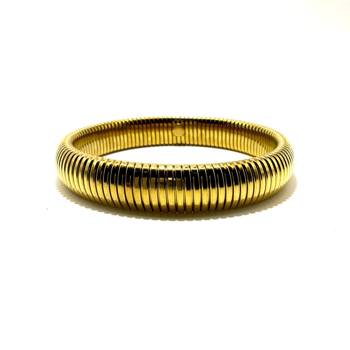 Bracciale Tubogas acciaio Dorato 1.2 cm