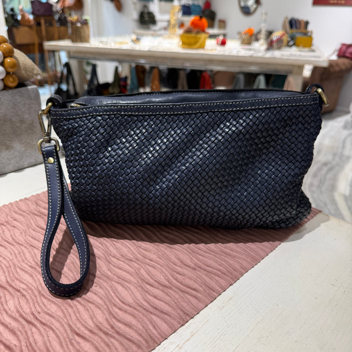 Pochette Intreccio Blu