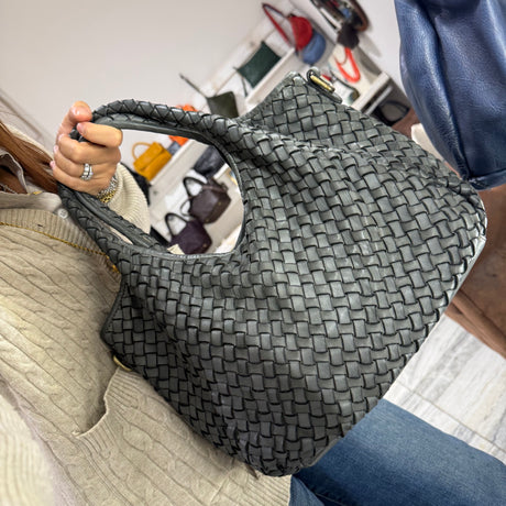 Borsa Intreccio Anita Grigio