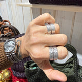 Coppia Fedi Martellate Argento925