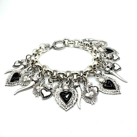 Bracciale Lucky Cuore Sacro Black fiamma