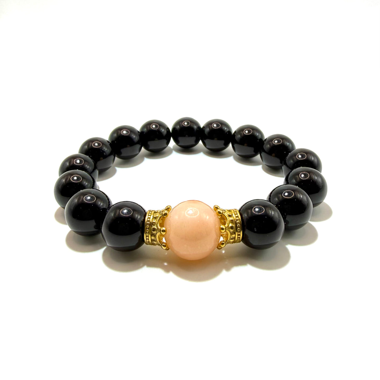 Bracciale Onice, resina e Corone
