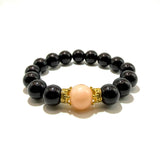 Bracciale Onice, resina e Corone