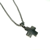 Collana Croce Silver acciaio inossidabile