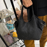 Borsa Shopper Harry intrecciata Black
