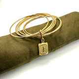 Bracciale rigido 6 fili con medaglia Croce