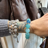 Bracciale Agata Celeste e Corone