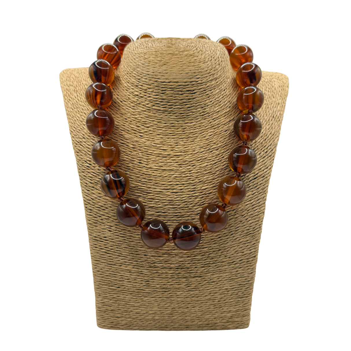 Collana sfere in Resina Ambrata
