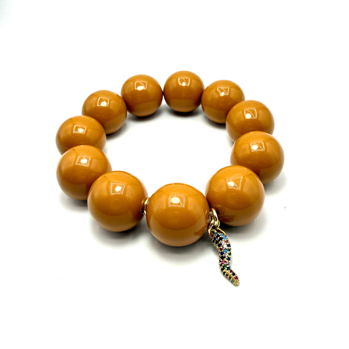 Bracciale resina con charms Corno Multicolor