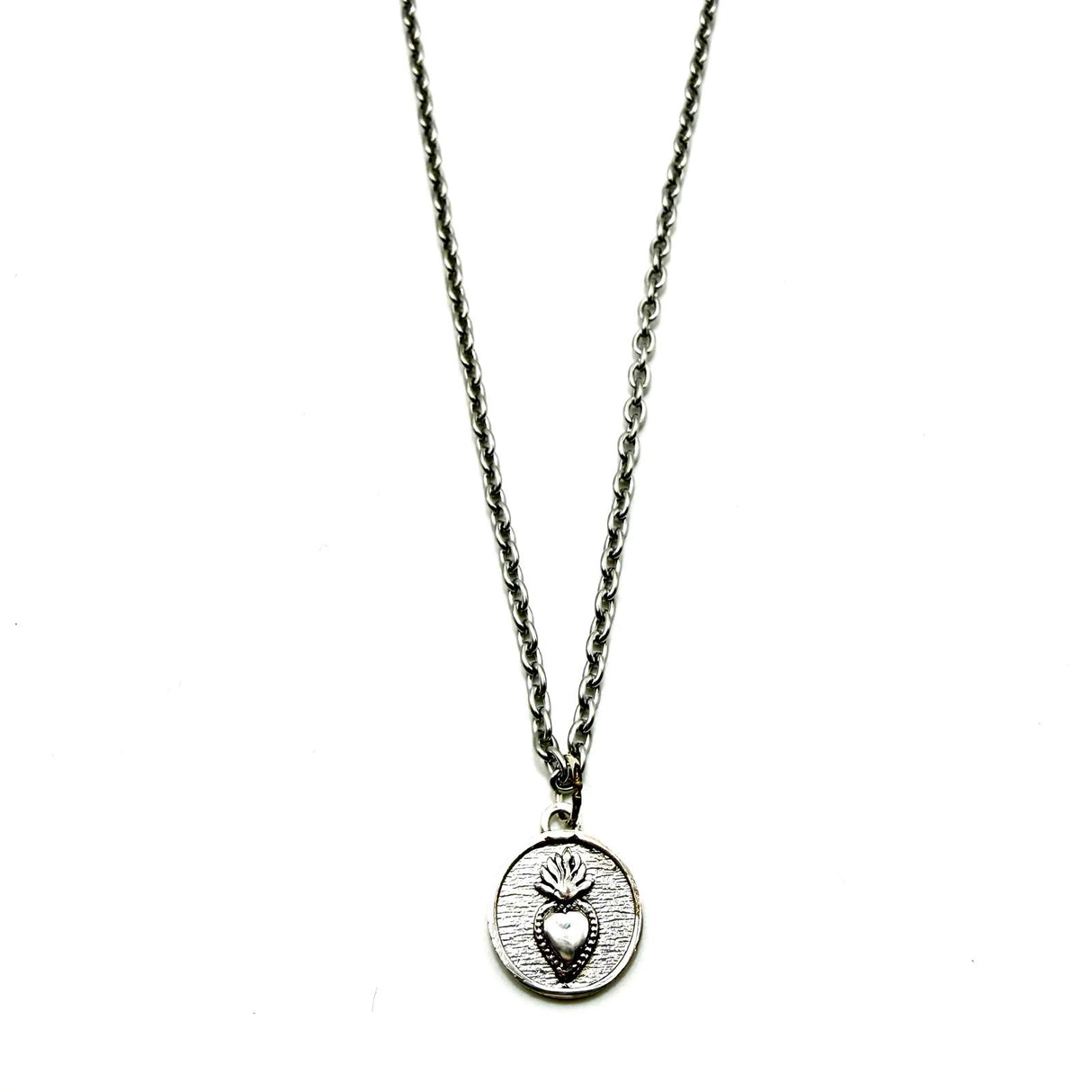 Collana Medaglia Sacro Cuore Argento925