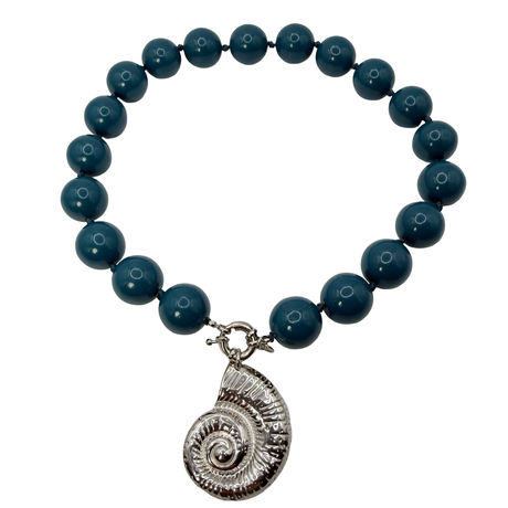 Collana Resina Conchiglia Acciaio