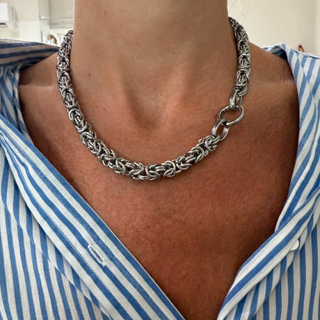Collana Bizantina Media gancio ad anello