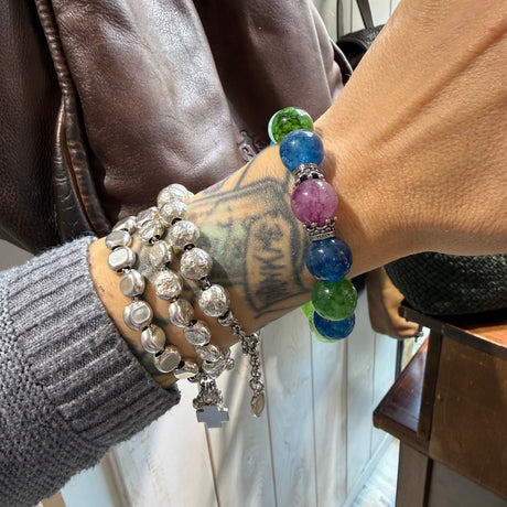 Bracciale Agata Multicolor e Corone
