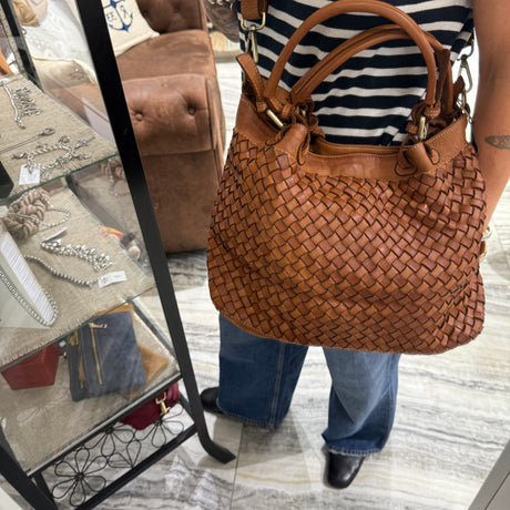 Borsa Intreccio Small Cuoio