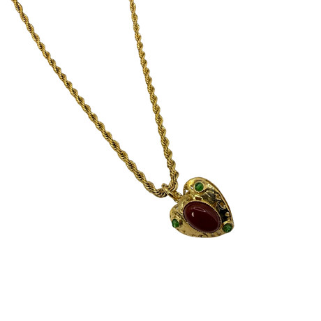 Collana Lanterna Cuore Giada Corniola