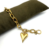 Bracciale Cuore Satinato Gold Acciaio Inossidabile