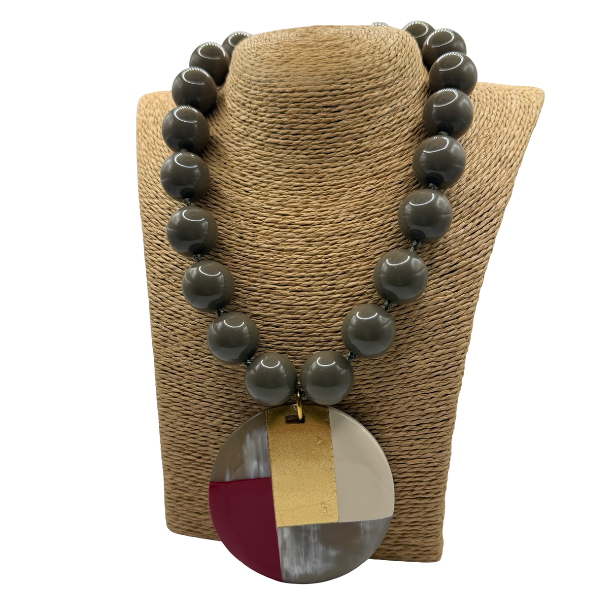 Collana Resina Taupe 70' style