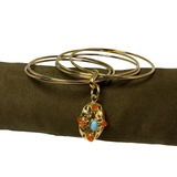 Bracciale 6 fili Lanterna Ovale Turchese e Corniola