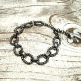 Bracciale rolò torcioni alternati acciaio inossidabile