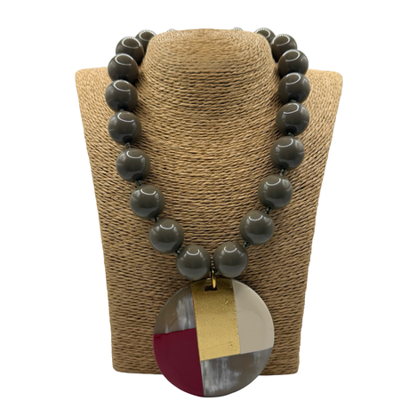 Collana Resina Taupe 70' style