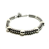 Bracciale Girelle Acciaio e pepite Argento925