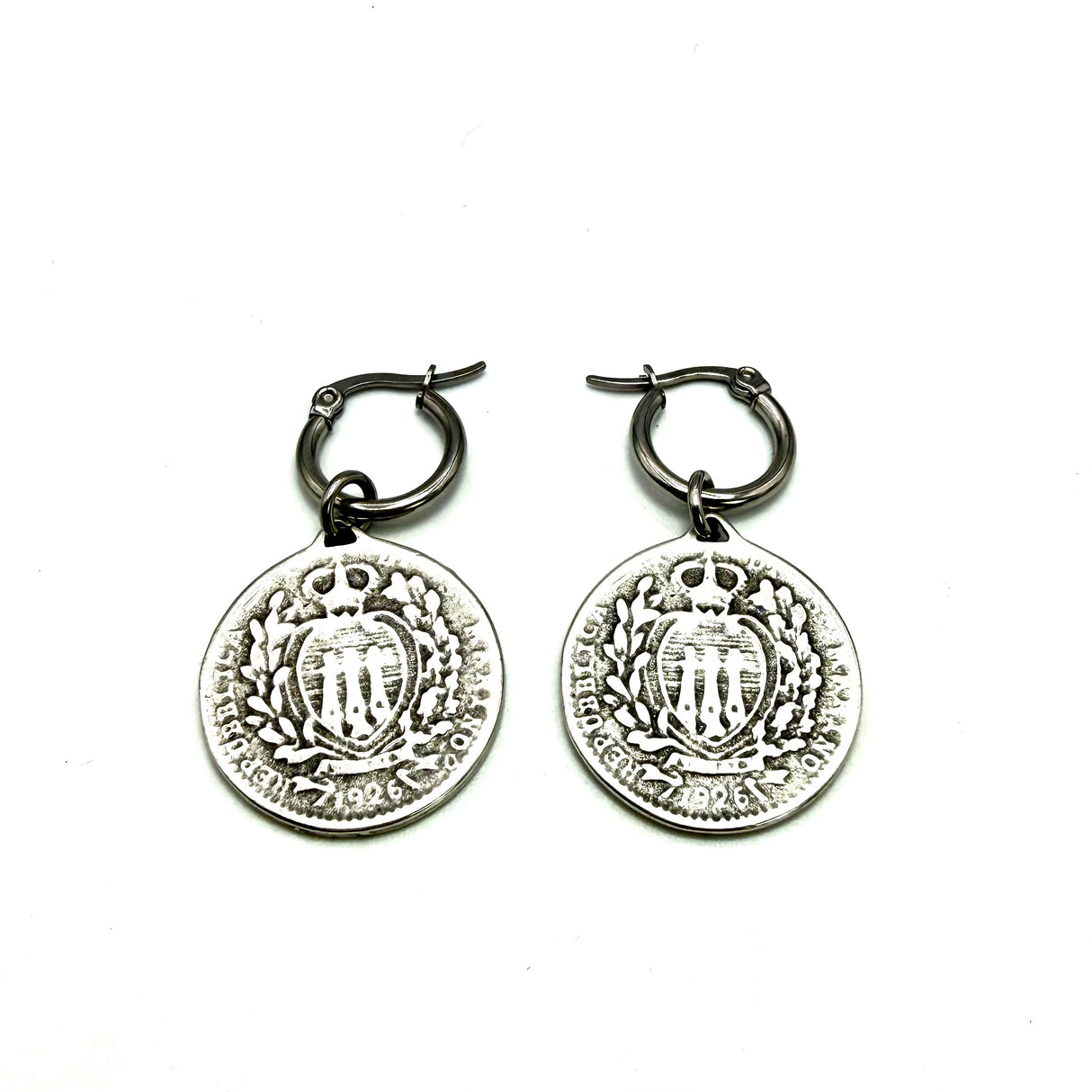 Orecchini Cerchio con moneta