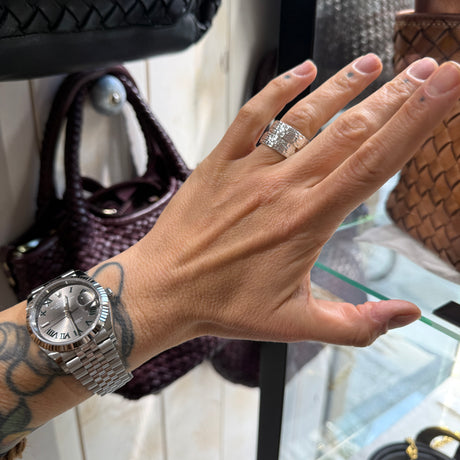 Coppia Fedi Martellate Argento925