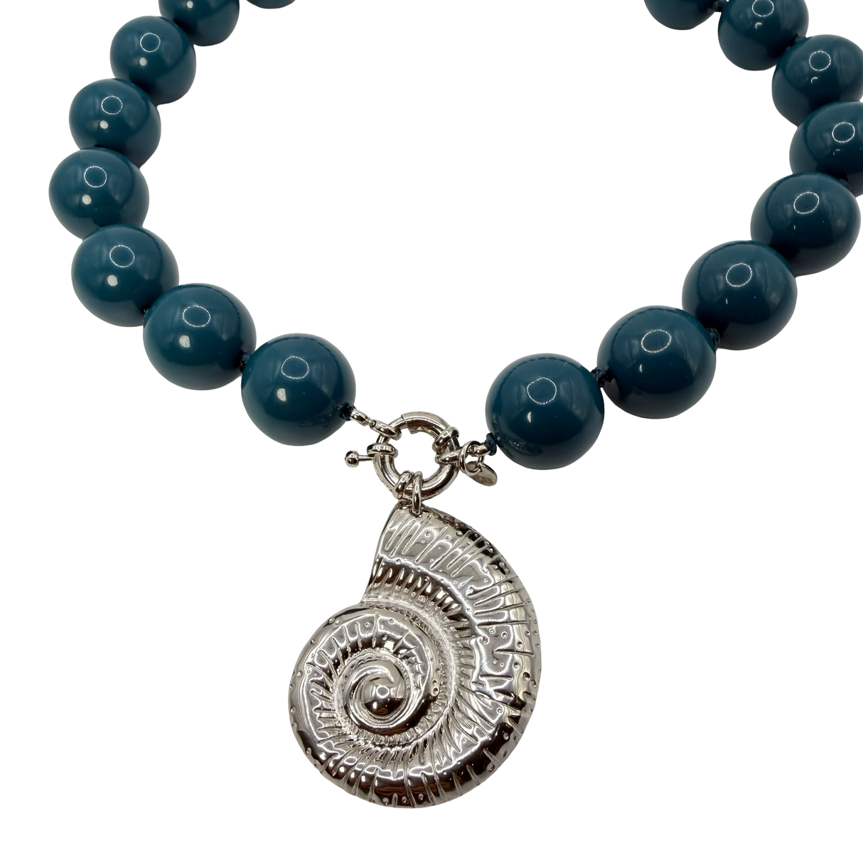 Collana Resina Conchiglia Acciaio