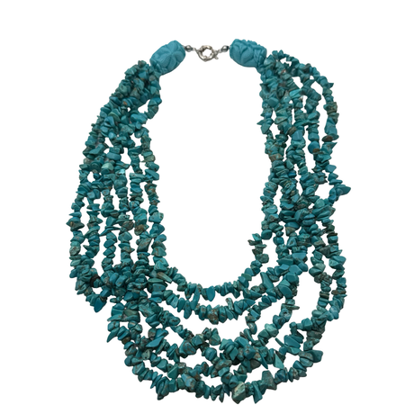 Collana Multifili Turchese