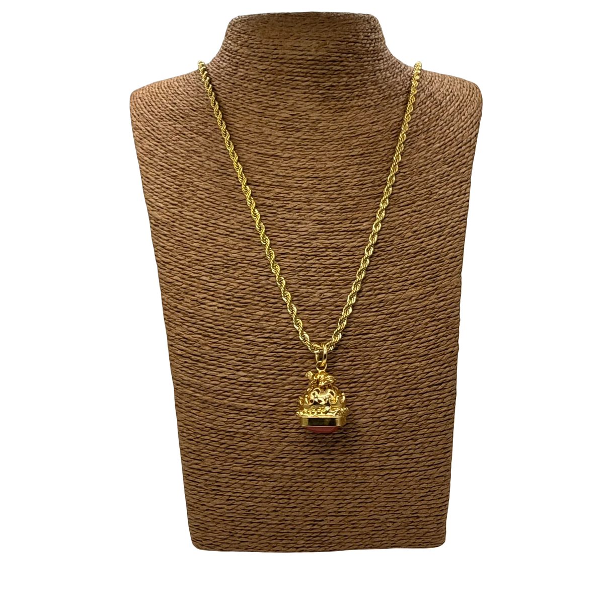 Collana Lanterna 6 Campana Corniola e Rana