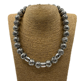 Collana Pietra Lavica argentata