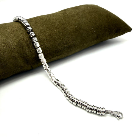 Bracciale Pepite Barilotti Acciaio e Argento925
